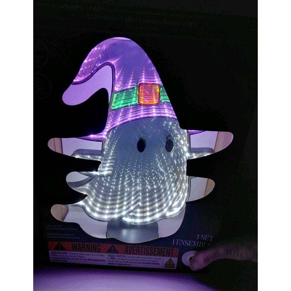 LED Infinity Light Ghost Halloween‎ Decor 12.9 in NEW